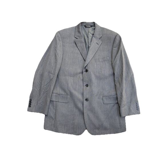 Jos A Bank 44R Grey Wool Mens Blazer Suit Jacket Sport Coat - Picture 1 of 7
